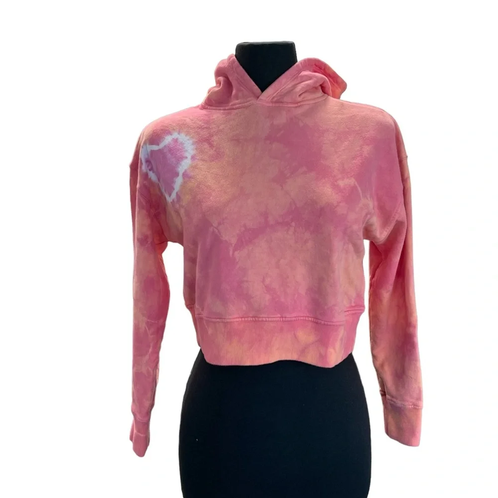 FRANKIES BIKINIS Tie Dye Hoodie Cropped XS Women’s Girls Size Large or 10/12